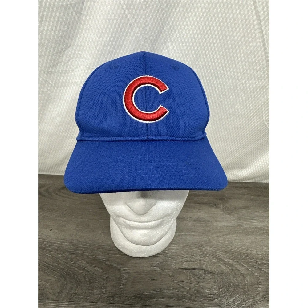 Mens Chicago Cubs Baseball Cap Blue Red Embroidered C Logo Adjustable Strap